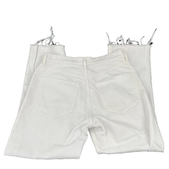 Agolde Riley‎ High Rise Straight Crop STRETCH Women's 29 in Sour Cream White - Picture 2 of 9